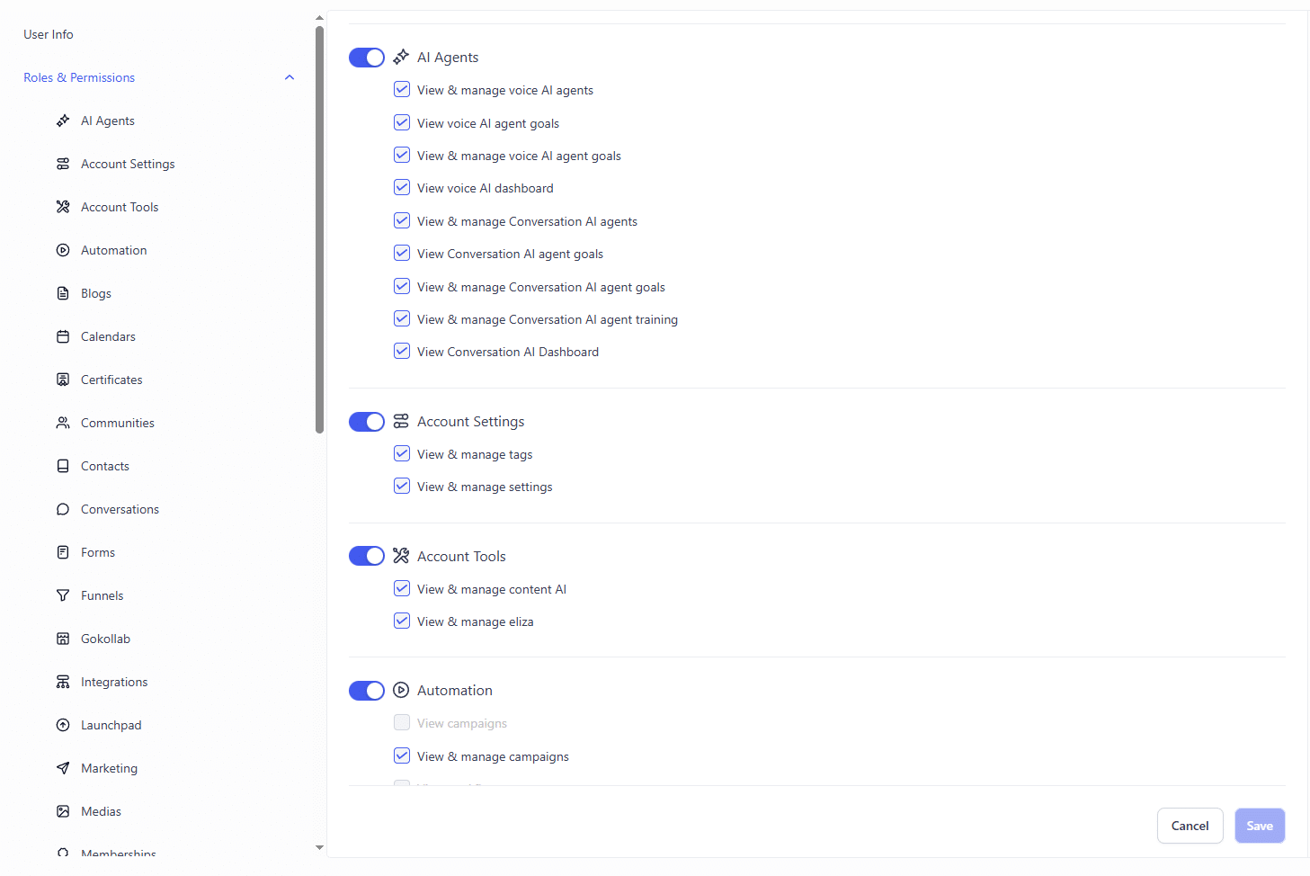 Security Permissions Dashboard